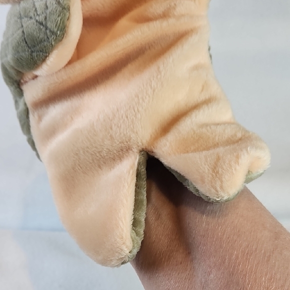 Green and Beige Adorable PIER ONE IMPORTS Dinosaur Hand Puppet - Picture 4 of 6